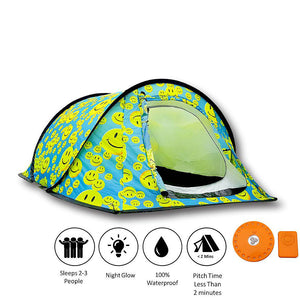 Emoji Night Glow Tent + Tent Finder