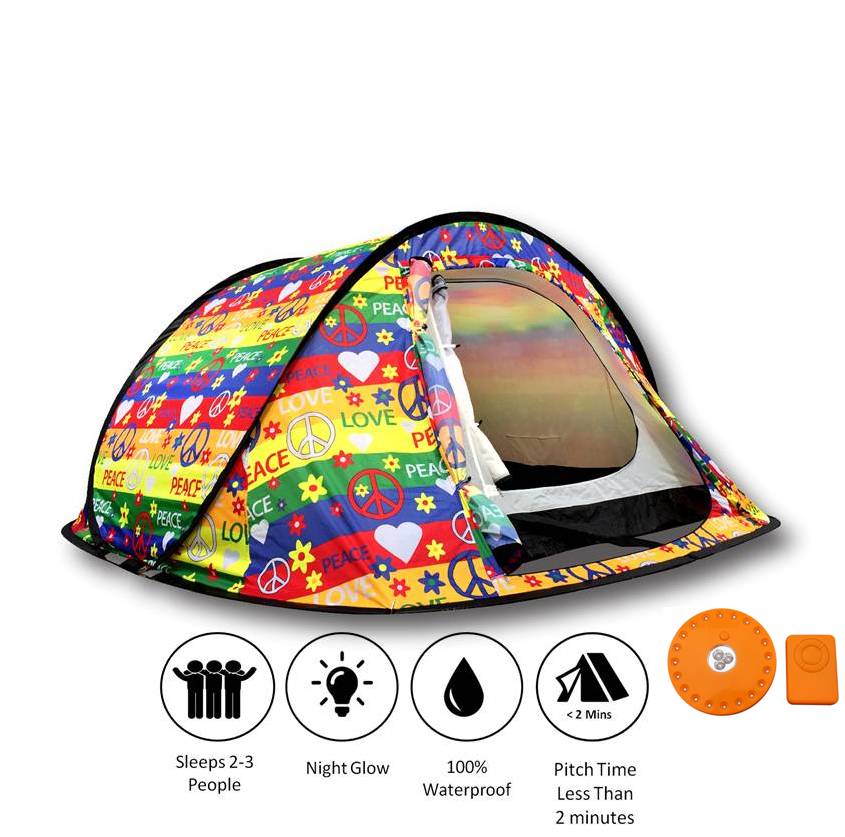 glow tent Love and Peace Night Glow Tent + Tent Finder